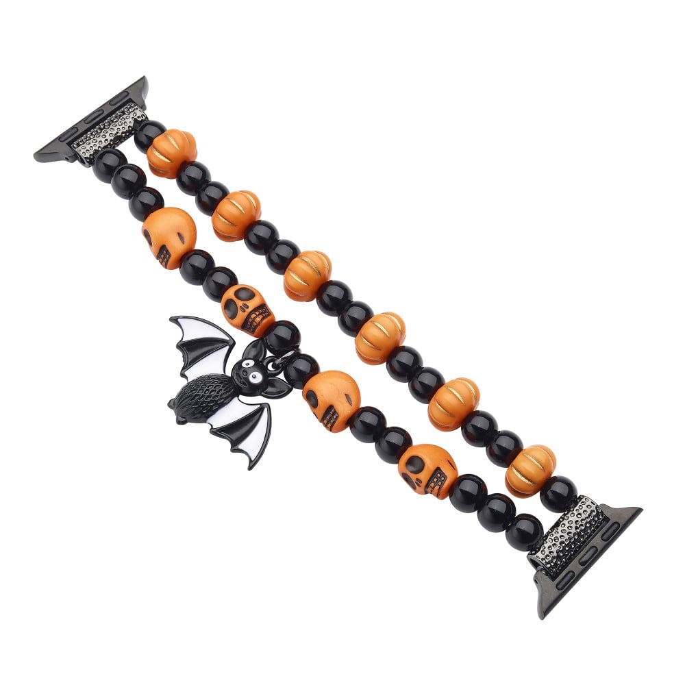 Halloween Spider / Bat Beaded Strap Apple Watch Series 49mm - 45mm - 44mm - 42mm - Flaggermus