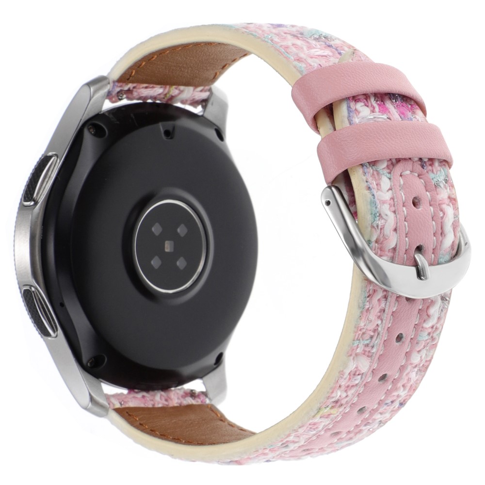 Huawei Watch GT 5 46mm / Watch 4 / 4 Pro erstatningsrem 22mm ull + PU-klokkebånd - Rosa