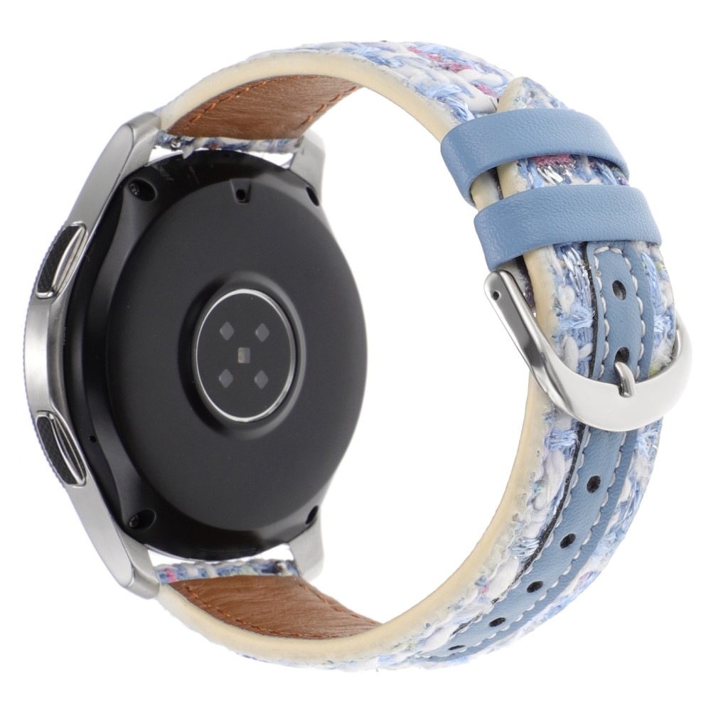 Huawei Watch GT 5 46mm / Watch 4 / 4 Pro erstatningsrem 22mm ull + PU-klokkebånd - Blå