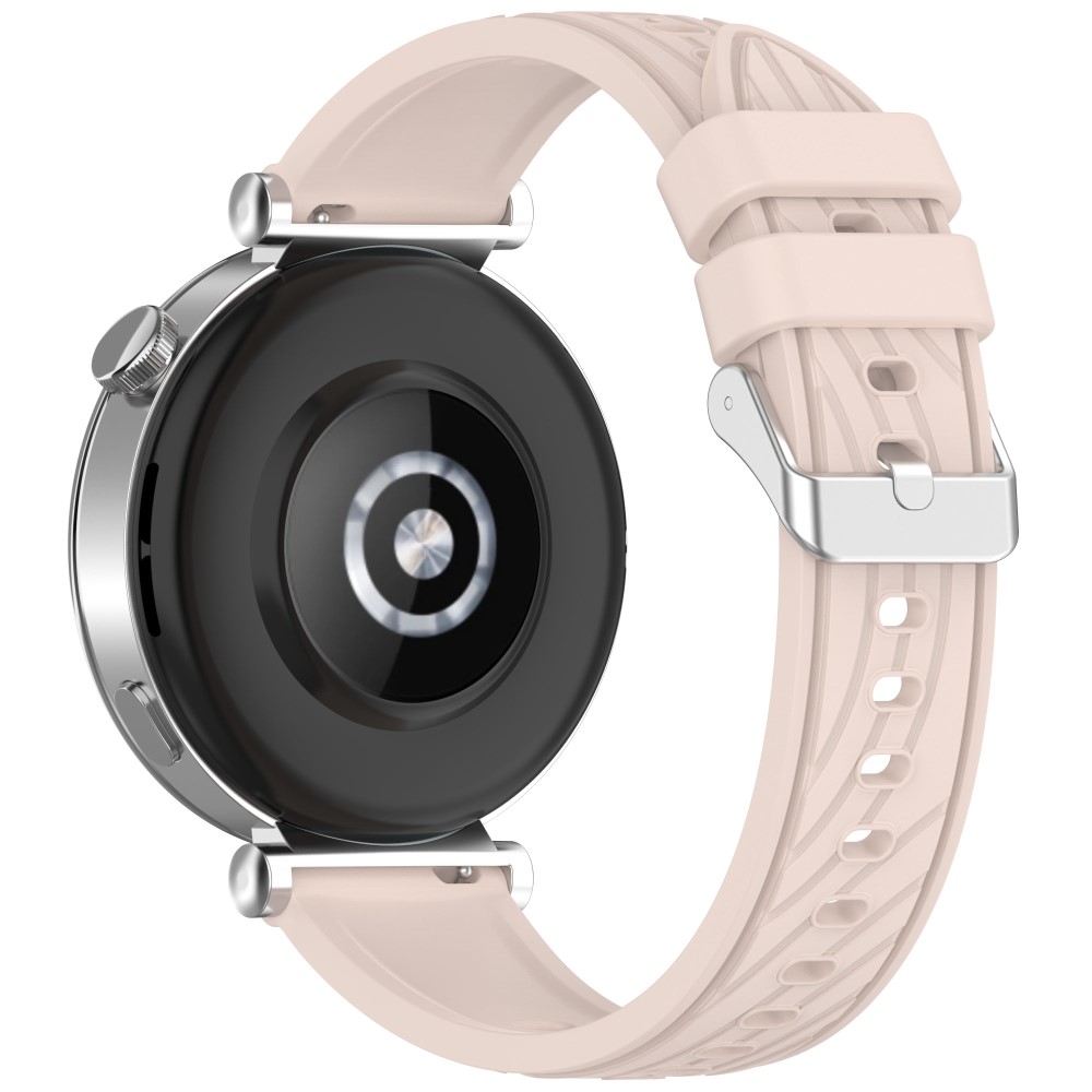 Huawei Watch GT 5 Pro 46 mm / GT 5 46 mm / GT 4 46 mm erstatningsrem 22 mm strukturert silikonklokkebånd - Rosa