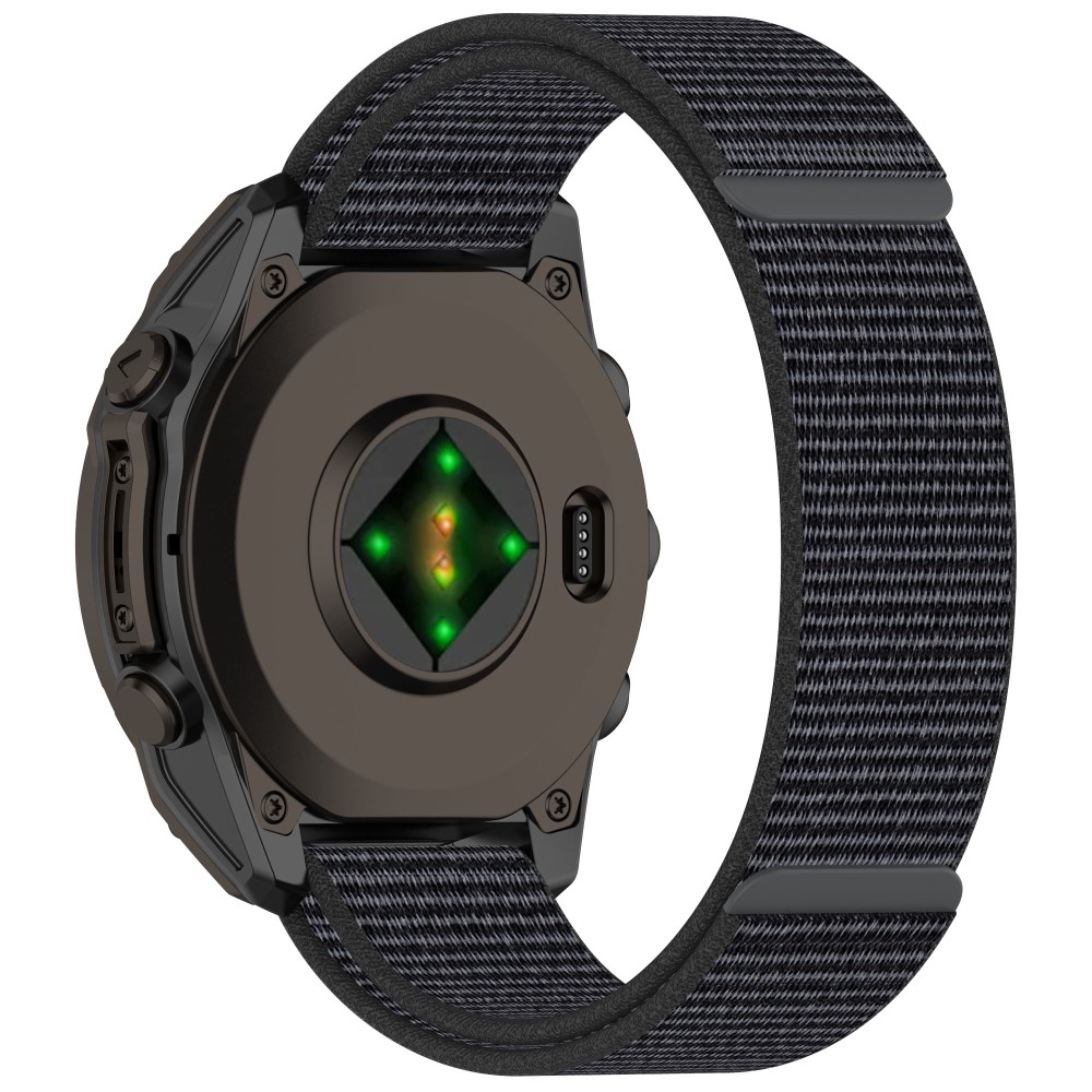 Garmin Fenix 8 47mm / Garmin Fenix 7 / 6 / 5 Klokkerem Nylon Justerbar armbåndsrem - Grå