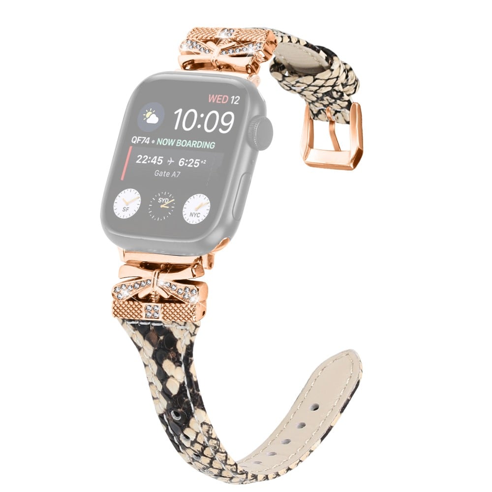 Rose Gold Buckle Watch Strap Apple Watch Series 9 / 8 / 7 / 41mm / 6 / 5 / 4 / SE / SE (2022) / SE (2023) 40mm / Series 3 2 1 38mm - Slangestruktur