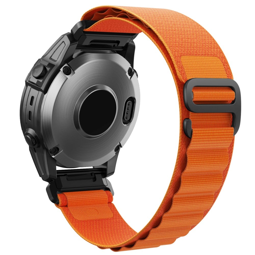 Garmin Fenix 7 / Forerunner 965 / 955 / 945 / 935 Klokkerem Nylon Loop Quick Release 22mm Armbånd - Oransje