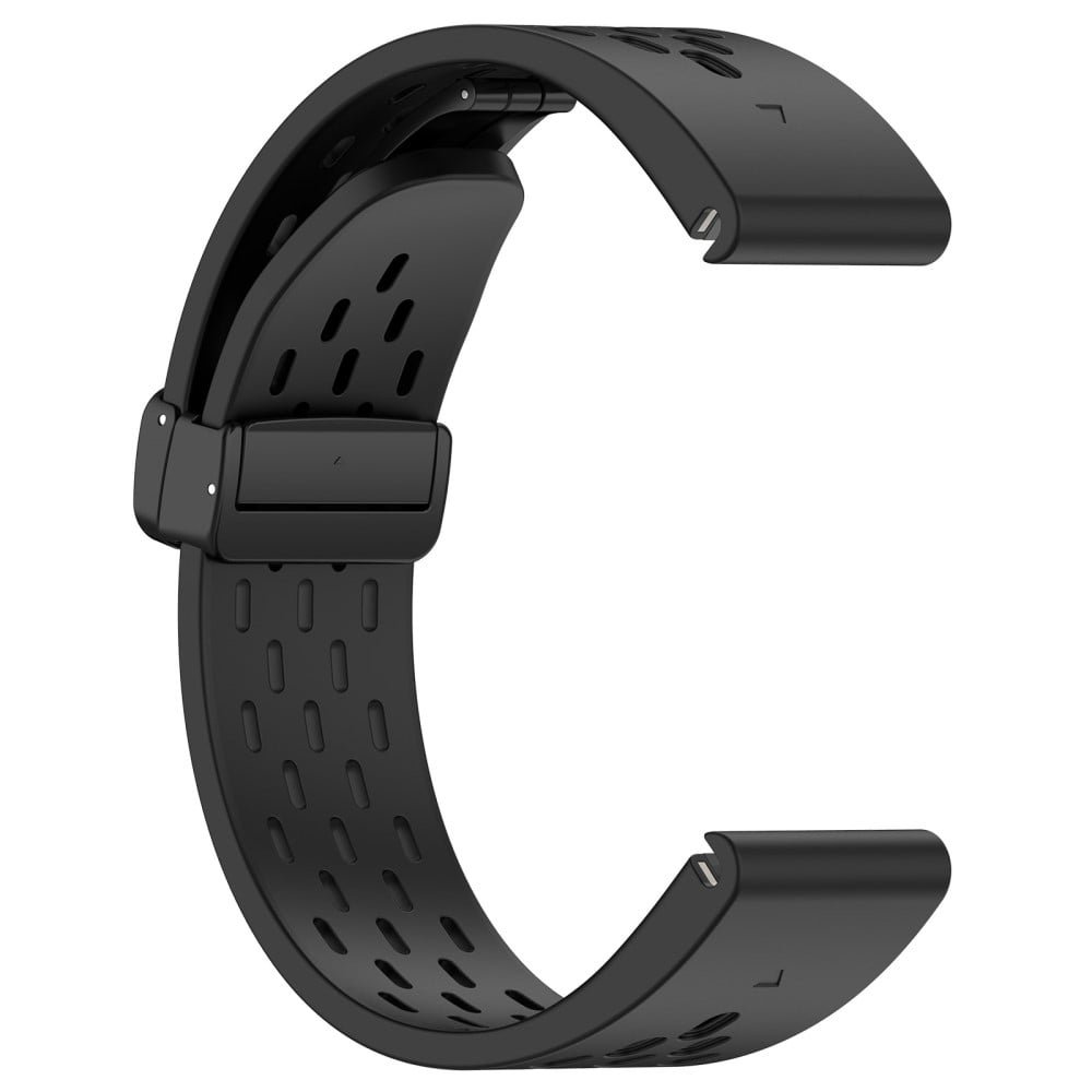 Garmin Fenix 7 / Forerunner 965 / 955 / 945 / 935 Armbånd 22mm Silikon Pustende Armbånd - Svart