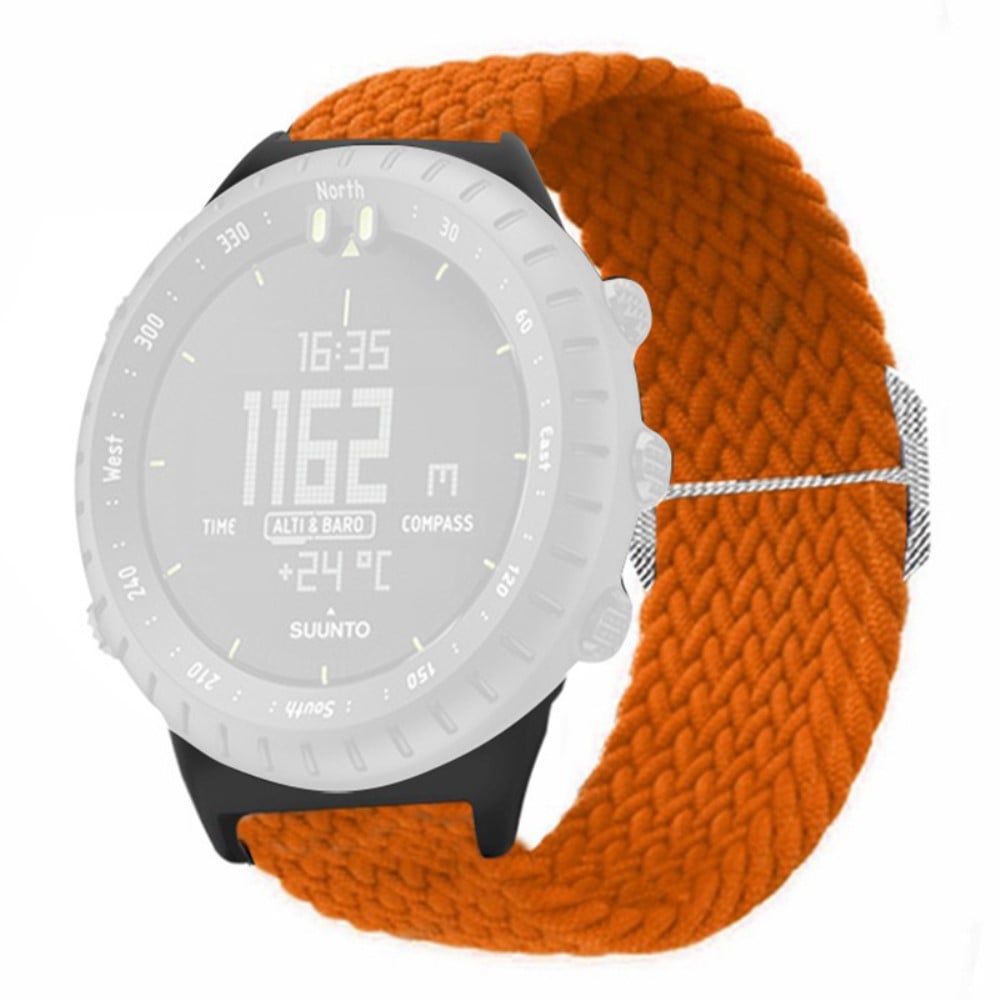 Suunto Core-klokkebånd Stretchy 22mm Soft Nylon Elastic Braided Strap - Oransje