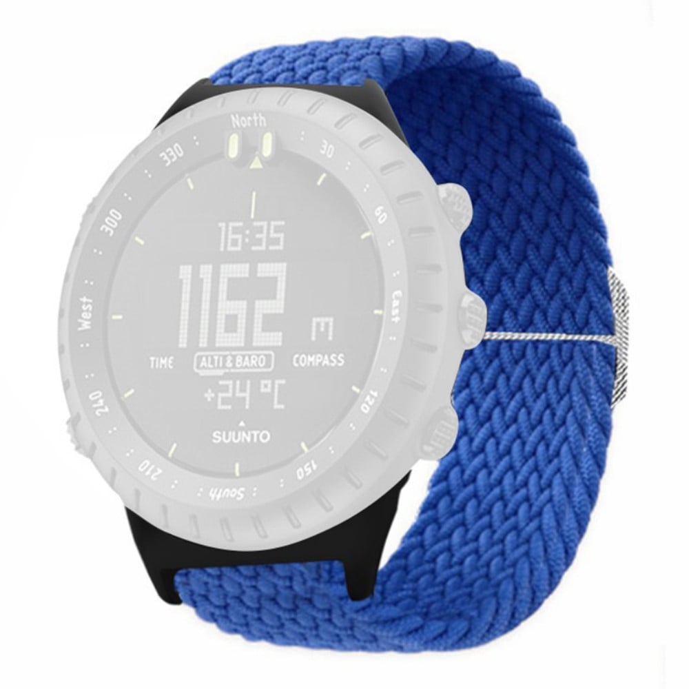 Suunto Core-klokkebånd Stretchy 22mm Soft Nylon Elastic Braided Strap - Mørkeblå