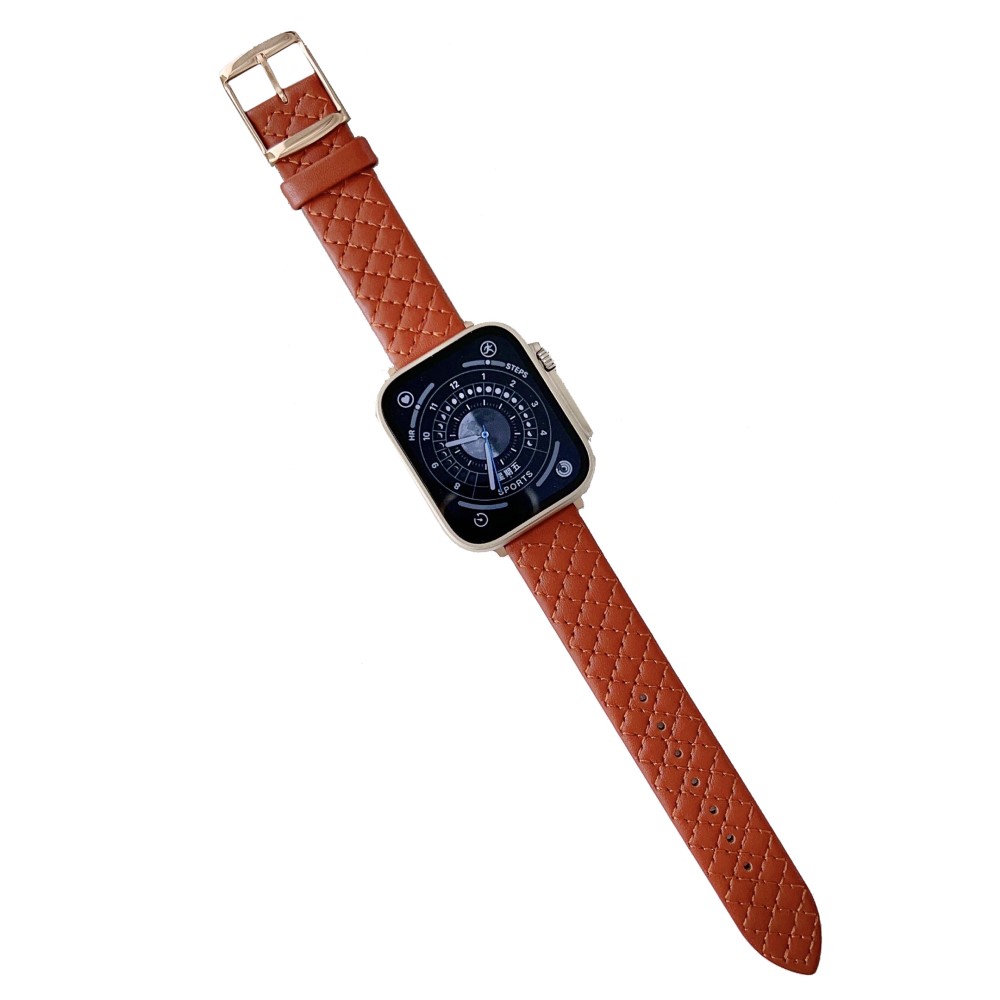 Apple Watch Series 49mm - 45mm - 44mm - 42mm Universal lærarmbånd - Rød