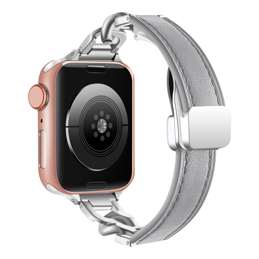 Apple Watch Series 49mm - 45mm - 44mm - 42mm Universal magnetisk klokkerem - Grå