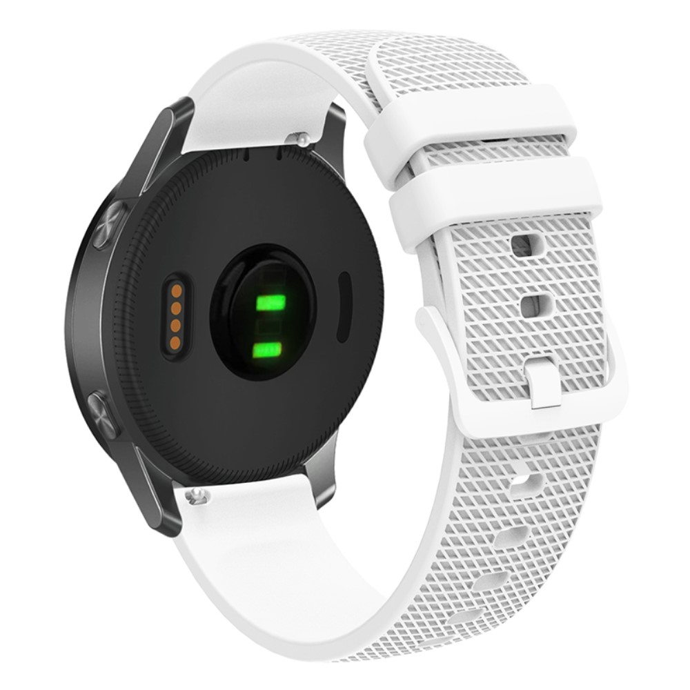 Garmin Vivomove 3 / GarminMove 3 Silikonklokkerem 20 mm sportsarmbånd med rutete mønster - Hvit