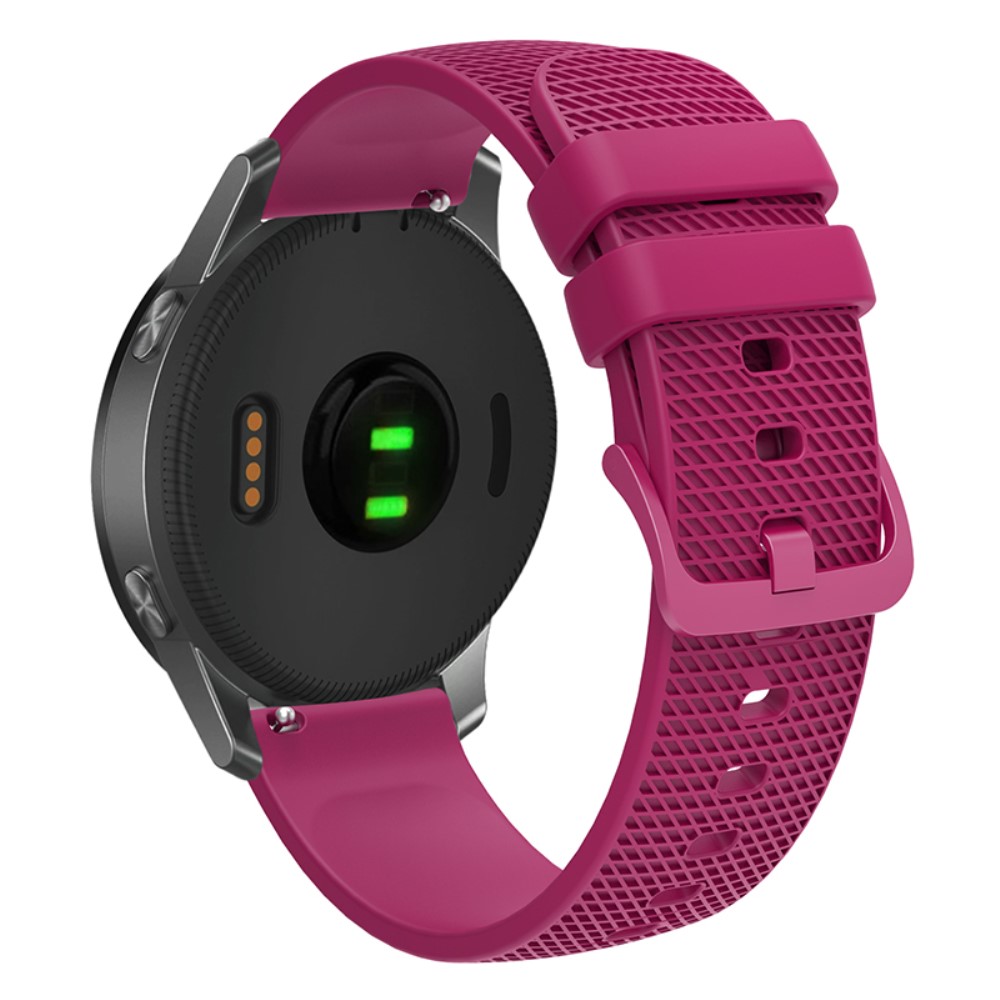 Garmin Vivomove 3 / GarminMove 3 Silikonklokkerem 20 mm sportsarmbånd med rutete mønster - Fuchsia