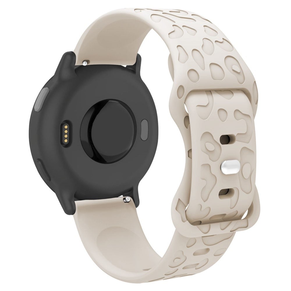 Garmin Venu 2 Plus / vivoactive 5 20 mm silikonklokkearmbånd med leopardstruktur - Stjernelys