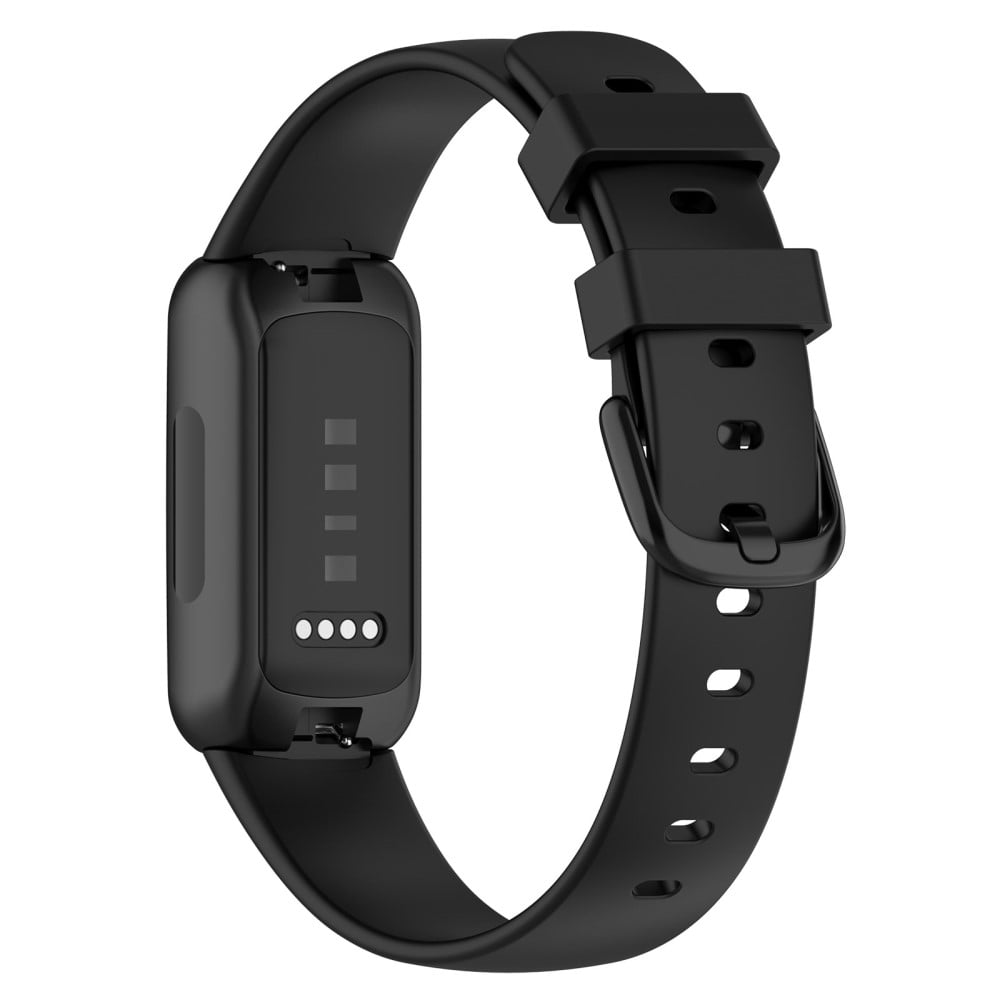 Fitbit Inspire 3 Silikonarmbånd Sportsklokkearmbånd, str: L - Svart