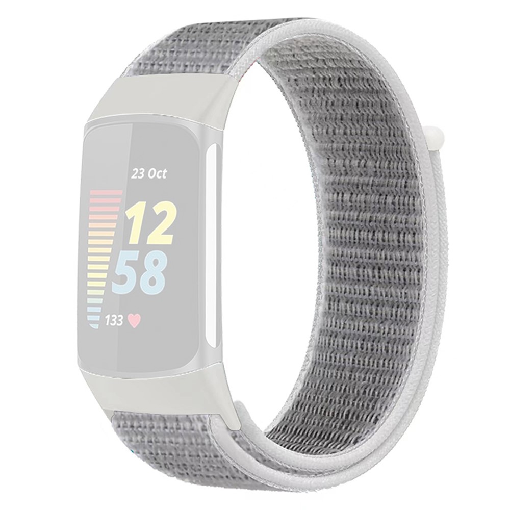 KALEBOL KLB-NLHH-001 Fitbit Charge 5 / 6 Nylon-klokkearmbånd med løkkefeste - Skjell