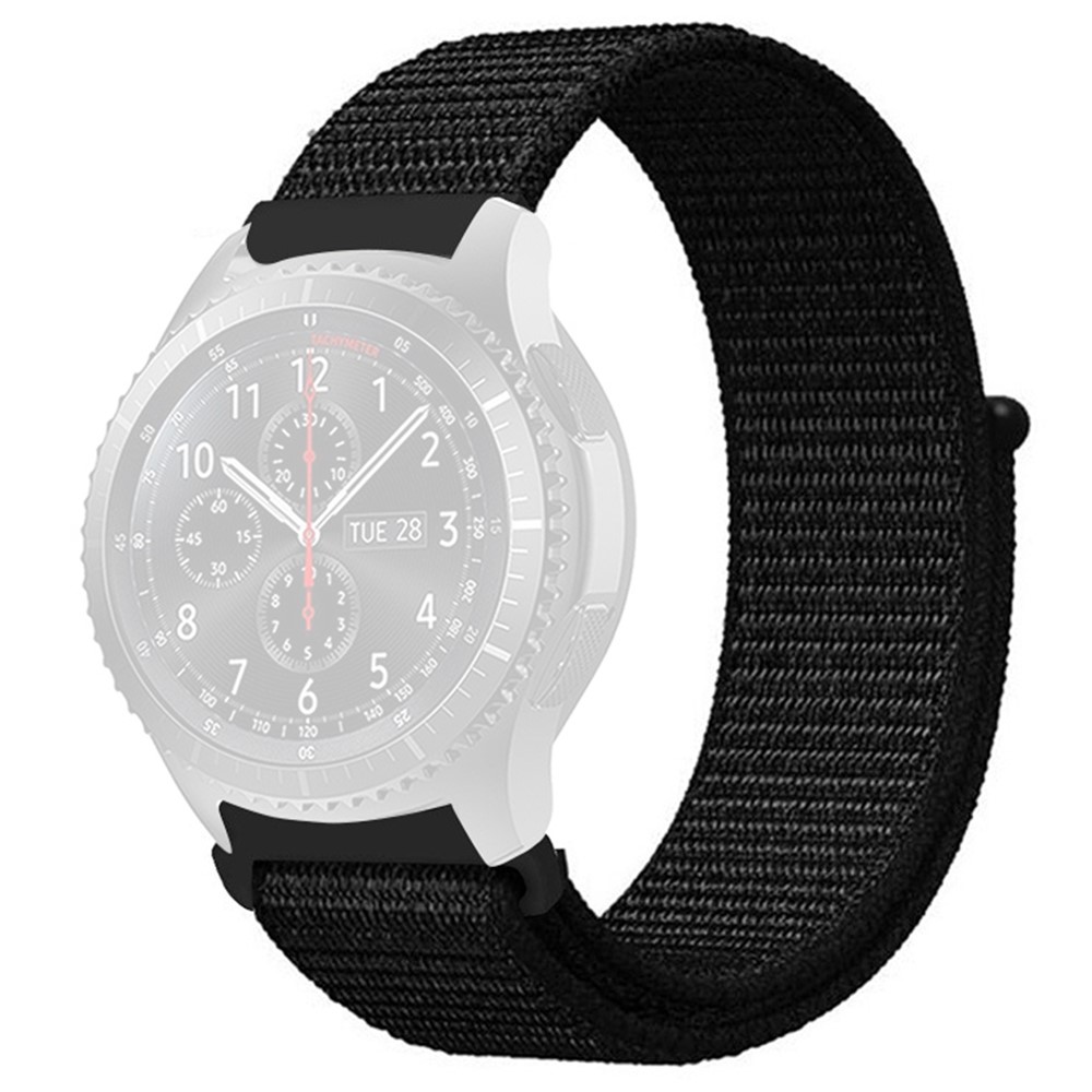 KALEBOL KLB-NLHH-001 Samsung Galaxy Watch3 45 mm / Huawei Watch GT4 46 mm klokkerem 22 mm nylonarmbånd - Svart