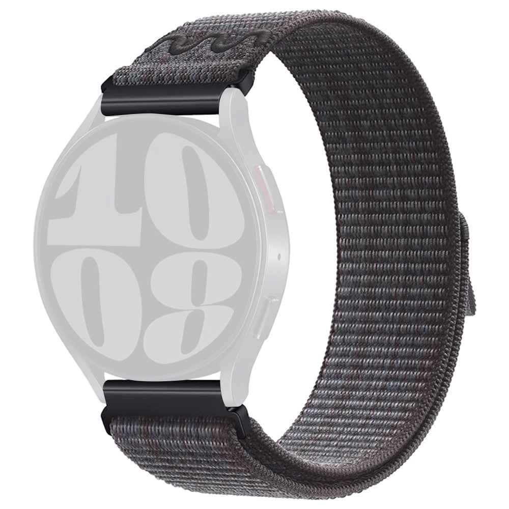 KALEBOL KLB-NLHH-002 Samsung Galaxy Watch3 45 mm / Huawei Watch GT4 46 mm nylonarmbånd 22 mm klokkerem - Svart + Blå