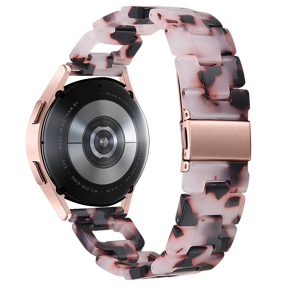 Garmin Forerunner 245 / 245 Music Fashion D-Shape harpiksarmbånd armbåndsurarmbånd - Rosa + Svart