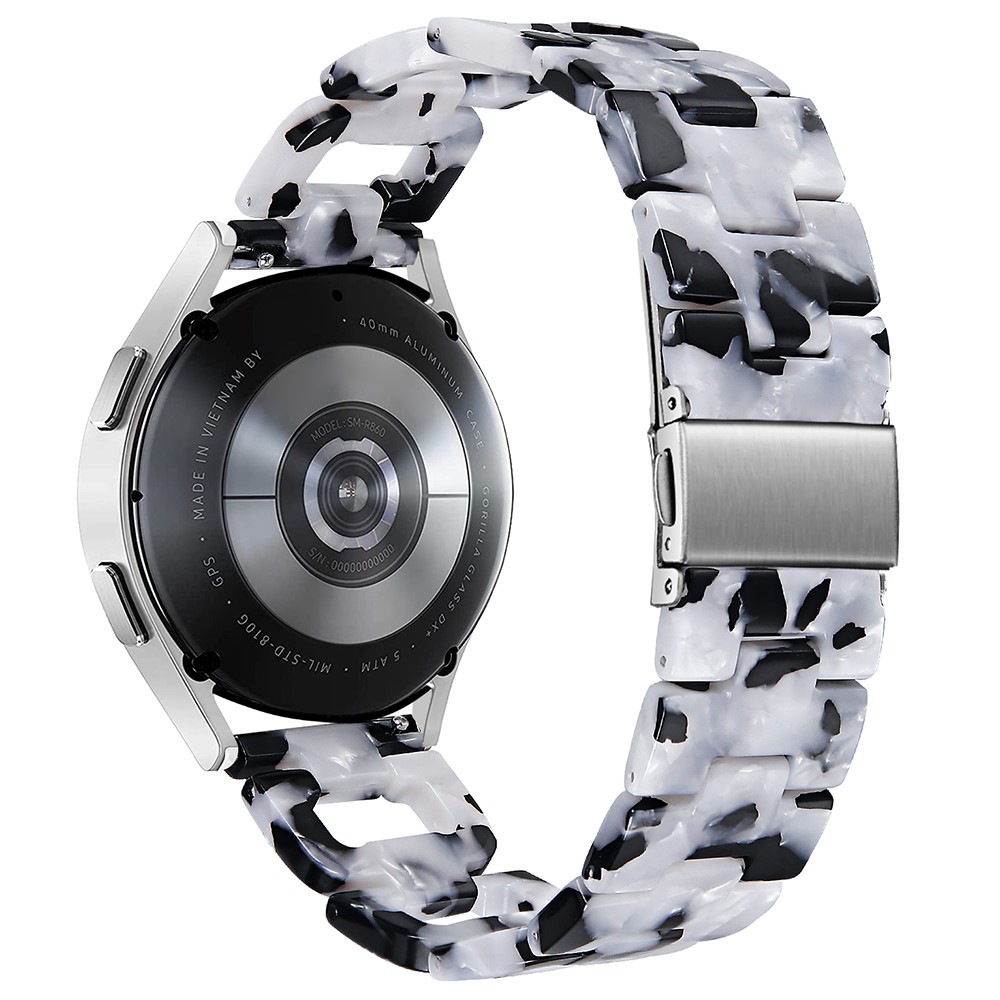 Garmin Forerunner 245 / 245 Music Fashion D-Shape harpiksarmbånd armbåndsurarmbånd - Svart + Hvit