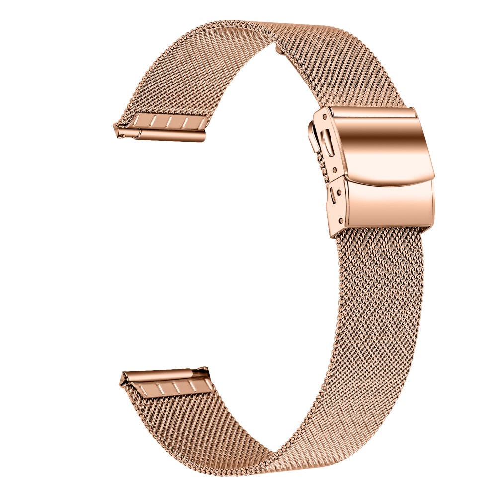 Garmin vivomove Trend / Venu Sq 2 Milanese-armbånd i rustfritt stål 20 mm klokkerem - Rose Gull