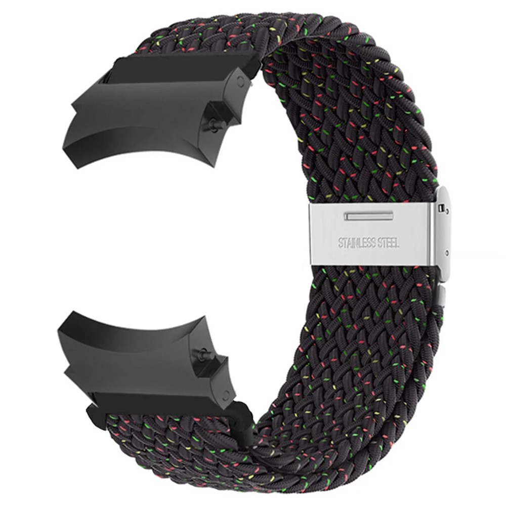 Samsung Galaxy Watch4 / Watch 5 / Watch6 Classic Series-klokkebånd i nylonflettet klokkerem - Black Camo