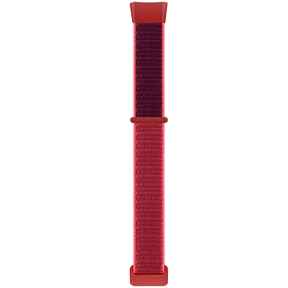 Fitbit Charge 5/6 Nylon Strap Quick Release Sportsklokkearmbånd - Rød / Rød