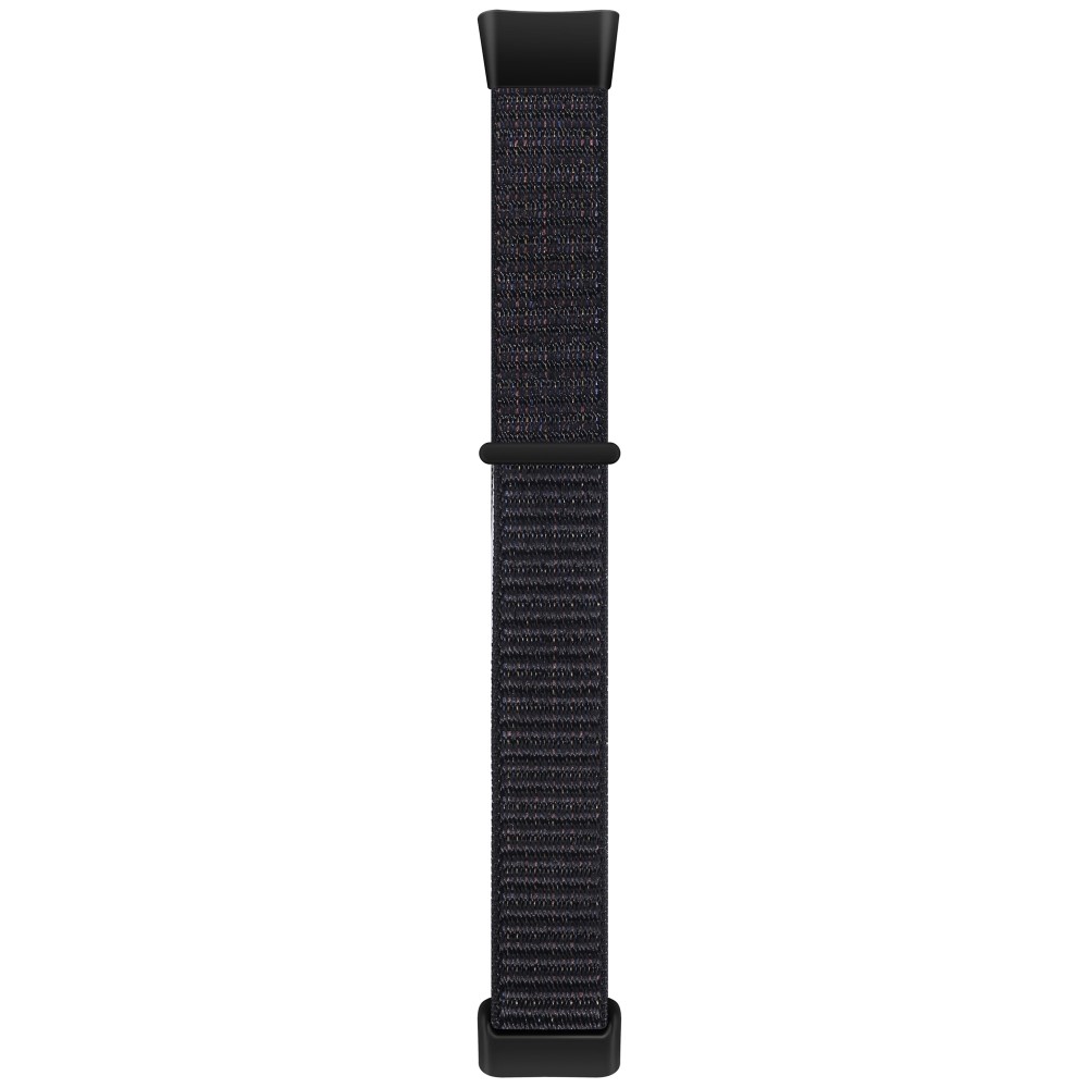 Fitbit Charge 5/6 Nylon Strap Quick Release Sportsklokkearmbånd - Reflekterende Svart