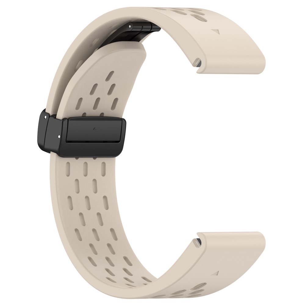 KALEBOL KLB-DDGJ-001 Garmin Fenix 7S / 7S Pro QuickFit 20 mm silikonarmbånd med magnetisk sammenleggbar spenne - Stjernelys