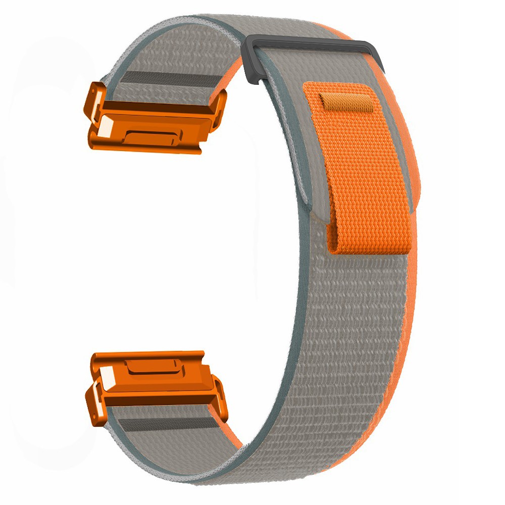 Garmin Fenix 7 / Fenix 6 GPS / Fenix 5 Trail Loop Strap Nylon Watchband - Oransje / Grå + Oransje