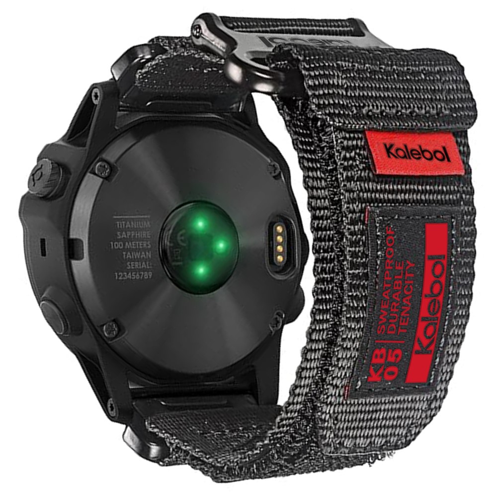 Garmin Tactix 7 AMOLED Edition / Tactix 7 Pro / QuickFit 26 mm klokkerem med nylonklistremerke - Svart