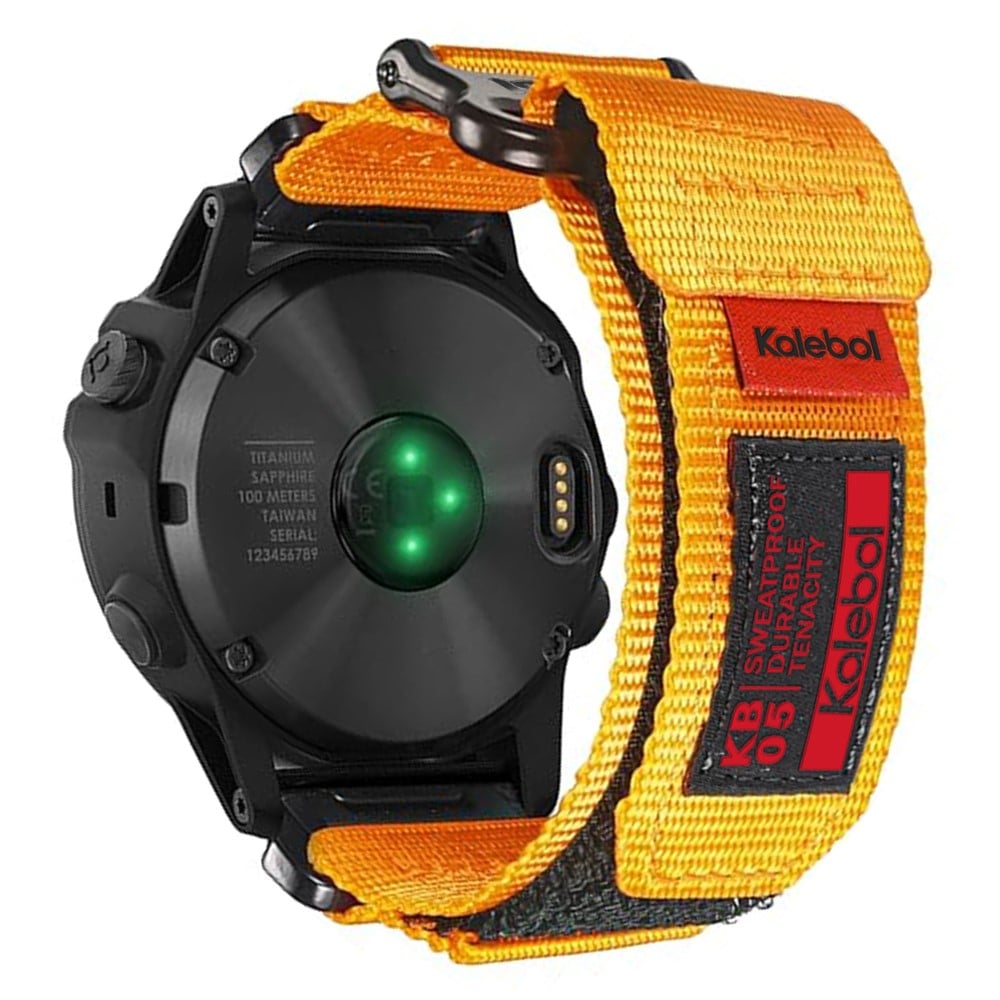 Garmin Tactix 7 AMOLED Edition / Tactix 7 Pro / QuickFit 26 mm klokkerem med nylonklistremerke - Oransje