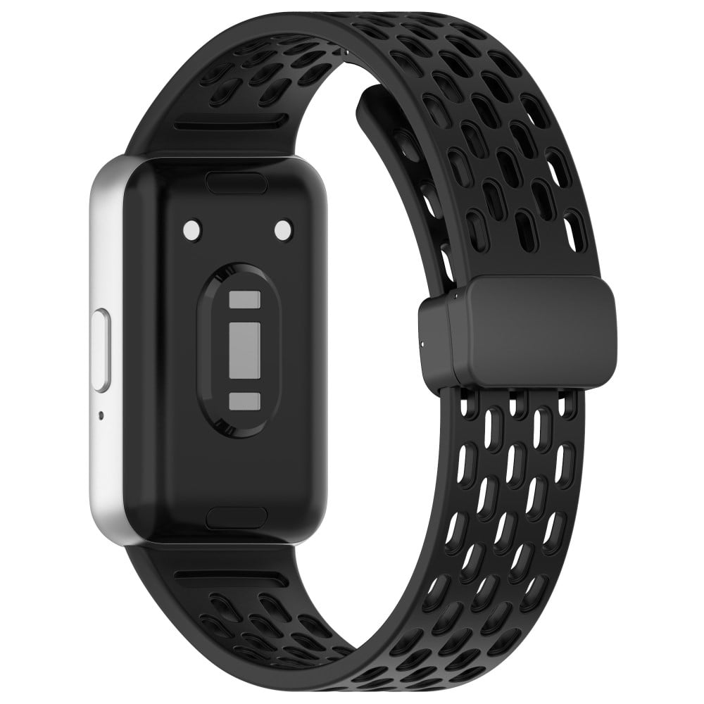 Klokkerem Samsung Galaxy Fit3 R930 Magnetisk silikonarmbånd for smartklokke - Svart