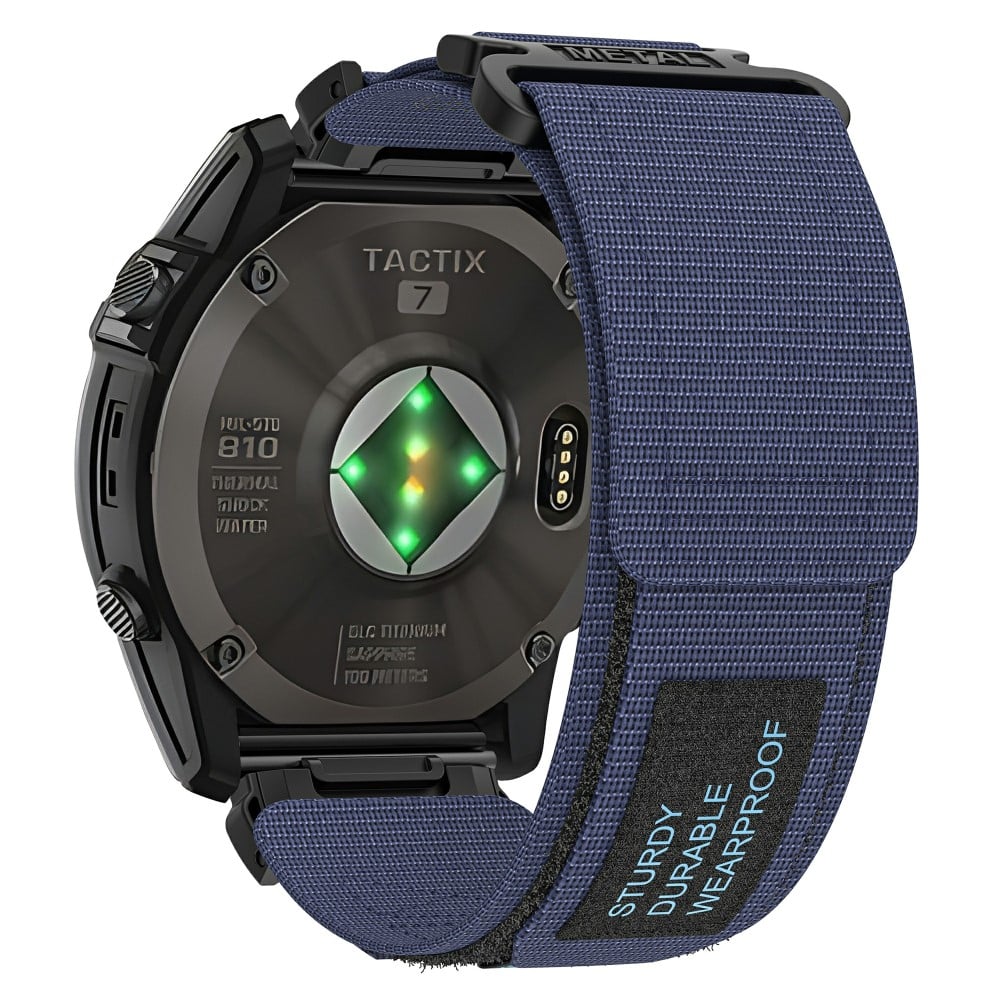 Garmin Fenix 7 / Forerunner 965 / 955 / 945 / 935 Klokkearmbånd 22 mm Robust nylon sportsrem - Blå