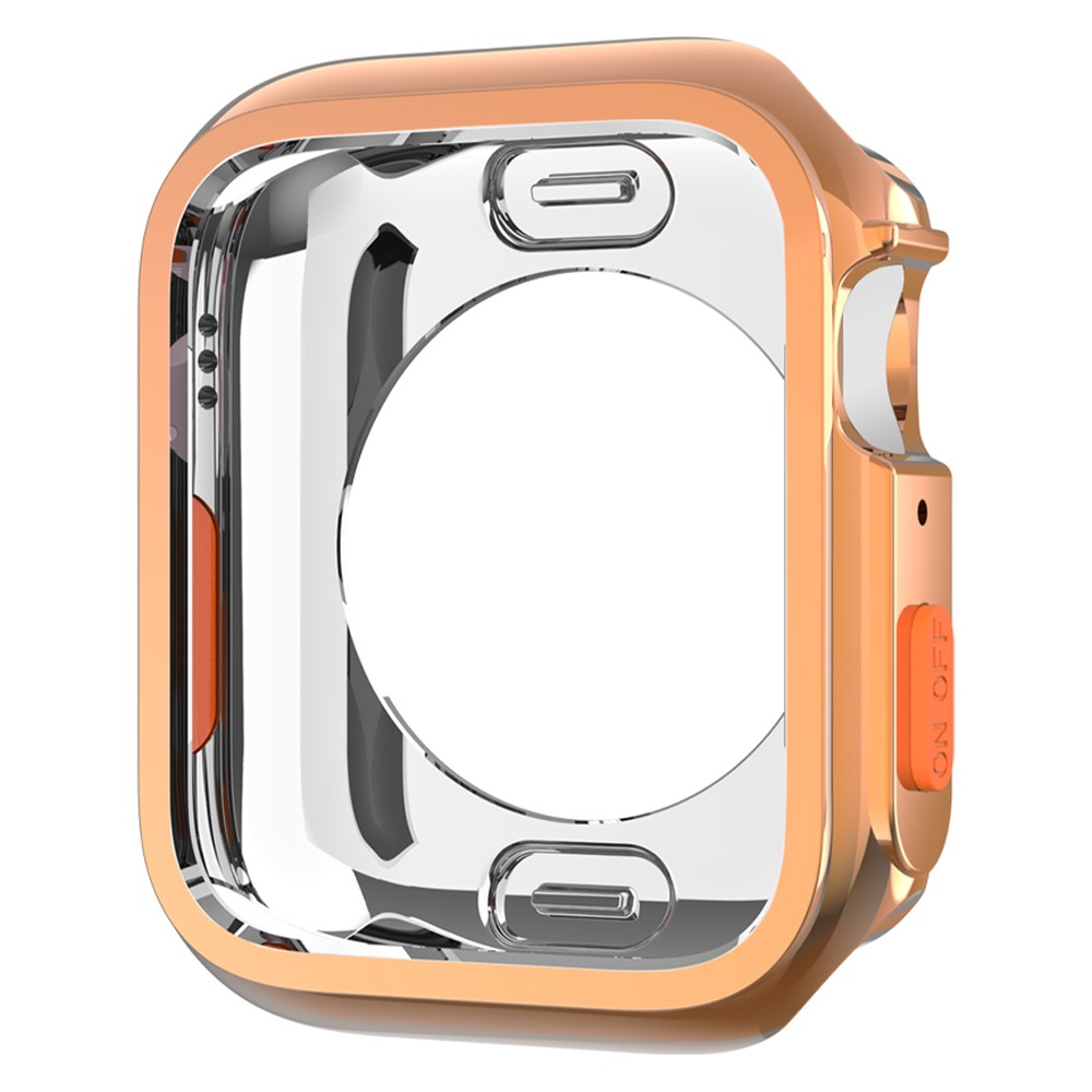 Apple Watch Series 4 / 5 / 6 / SE / SE (2022) 44mm / 7 / 8 / 9 45mm Fallbeskyttelse Fleksibel Watch Frame Case - Rose Gull