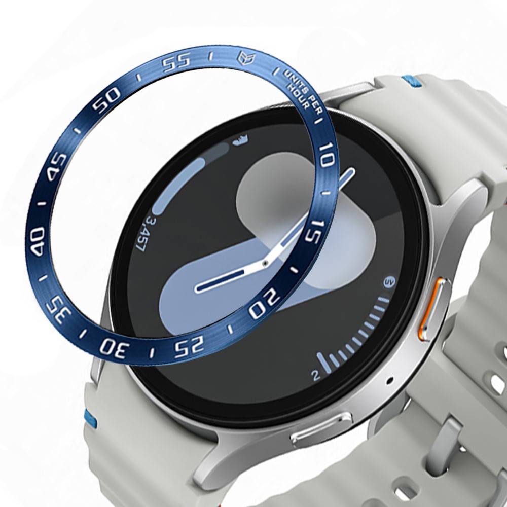 Samsung Galaxy Watch7 44mm Watch Bezel Ring Metal Dial Bezel Adhesive Frame Ring Deksel - Style A / Blå