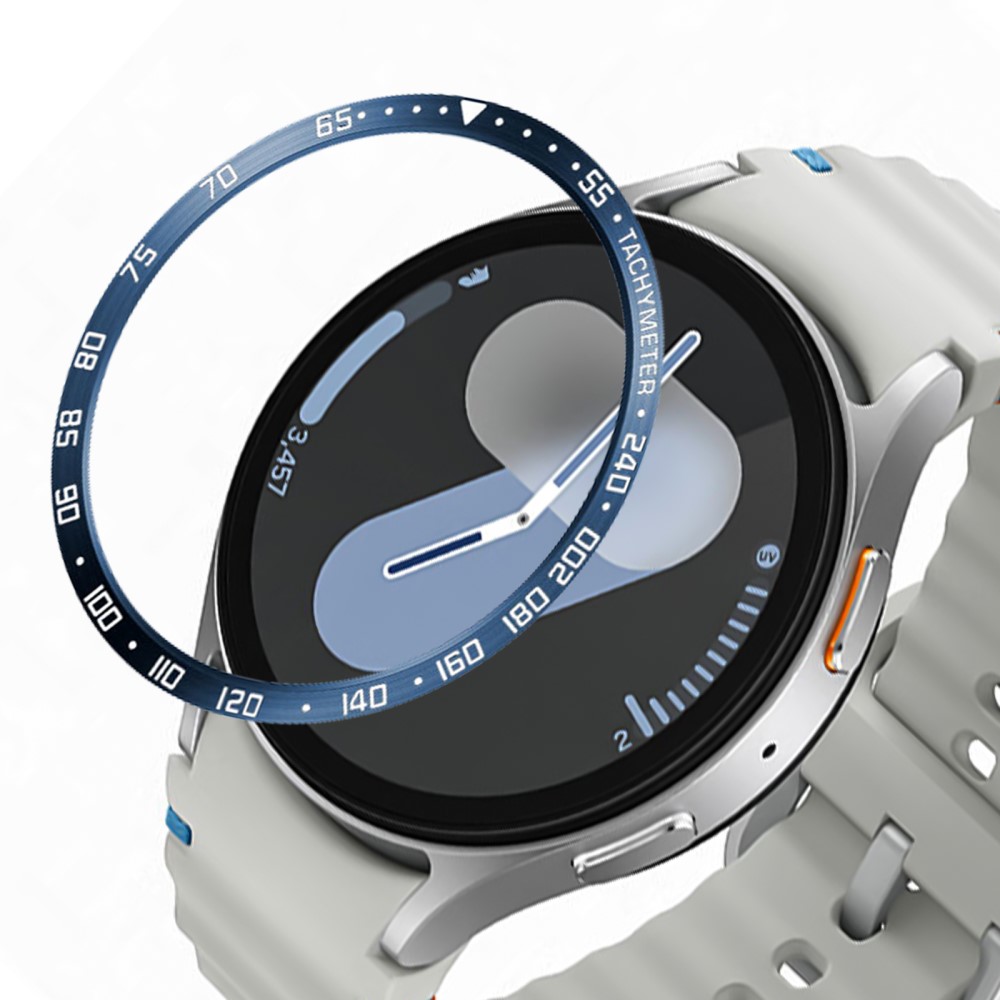 Samsung Galaxy Watch7 44mm Watch Bezel Ring Metal Dial Bezel Adhesive Frame Ring Deksel - Style E / Blå