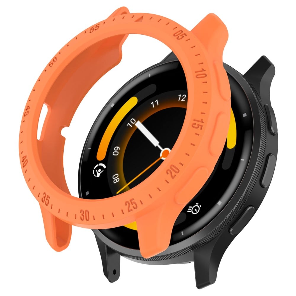 Beskyttende ramme Garmin Venu 3S Watch Case-deksel med urskiveplate Fleksibel støtfanger - Oransje