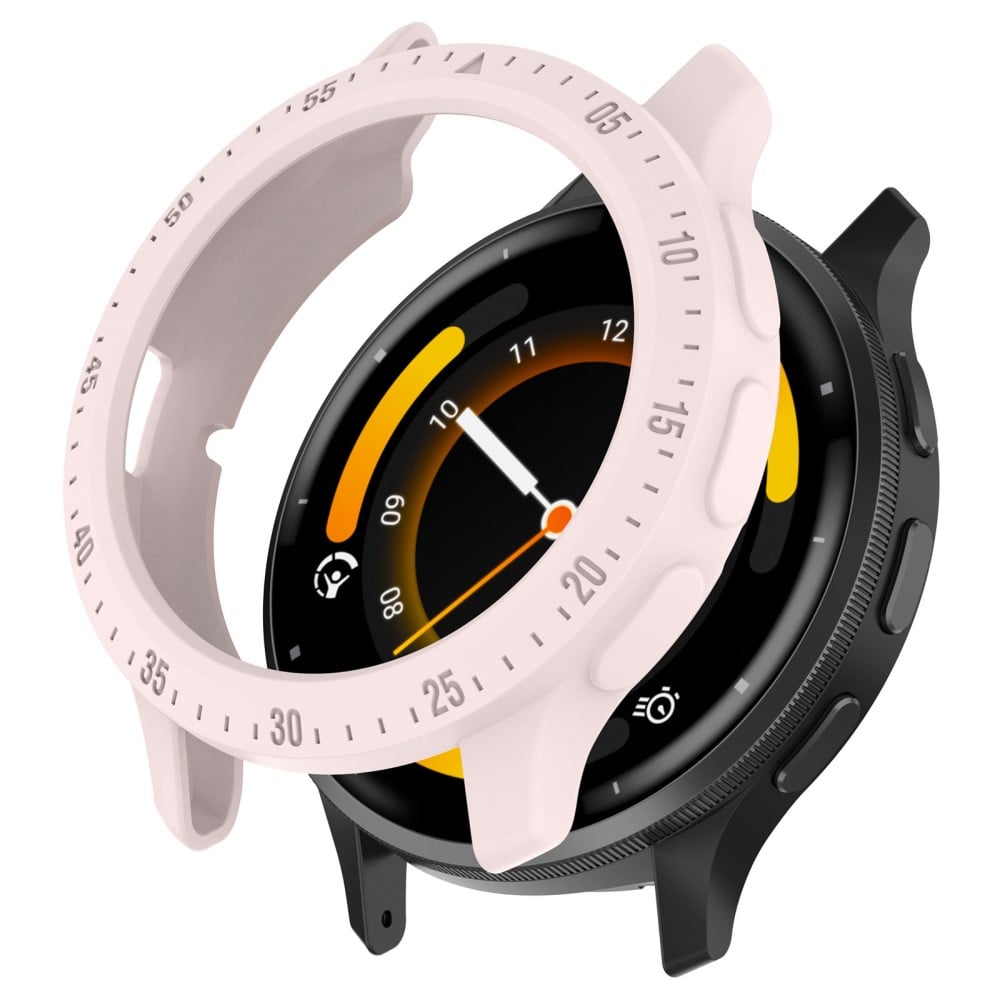 Beskyttende ramme Garmin Venu 3S Watch Case-deksel med urskiveplate Fleksibel støtfanger - Lyserosa