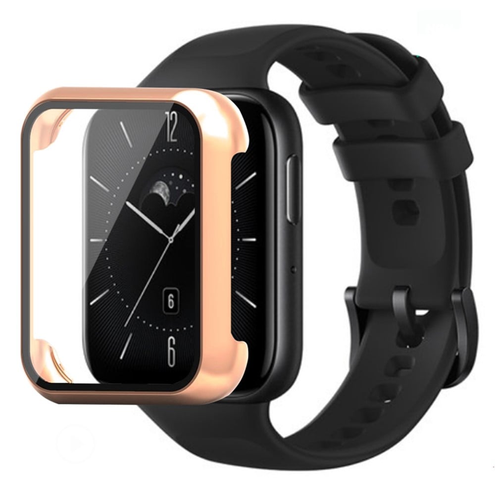 Oppo Watch 3 Watch Case Galvanisert hardt deksel med skjermfilm i herdet glass - Rose Gull