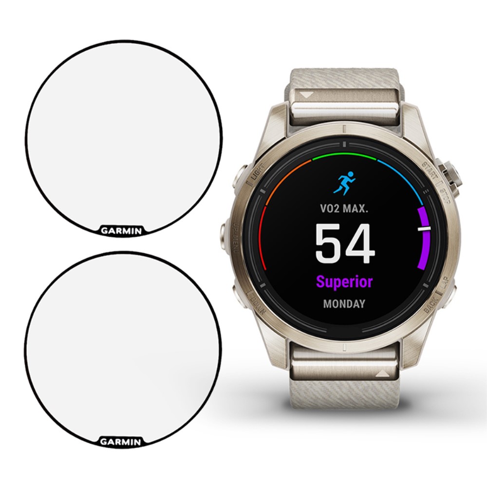 2-pack / Pack Garmin epix Pro (Gen 2) 42mm Screen Protector Pliable Watch Screen Film (Black Edge)