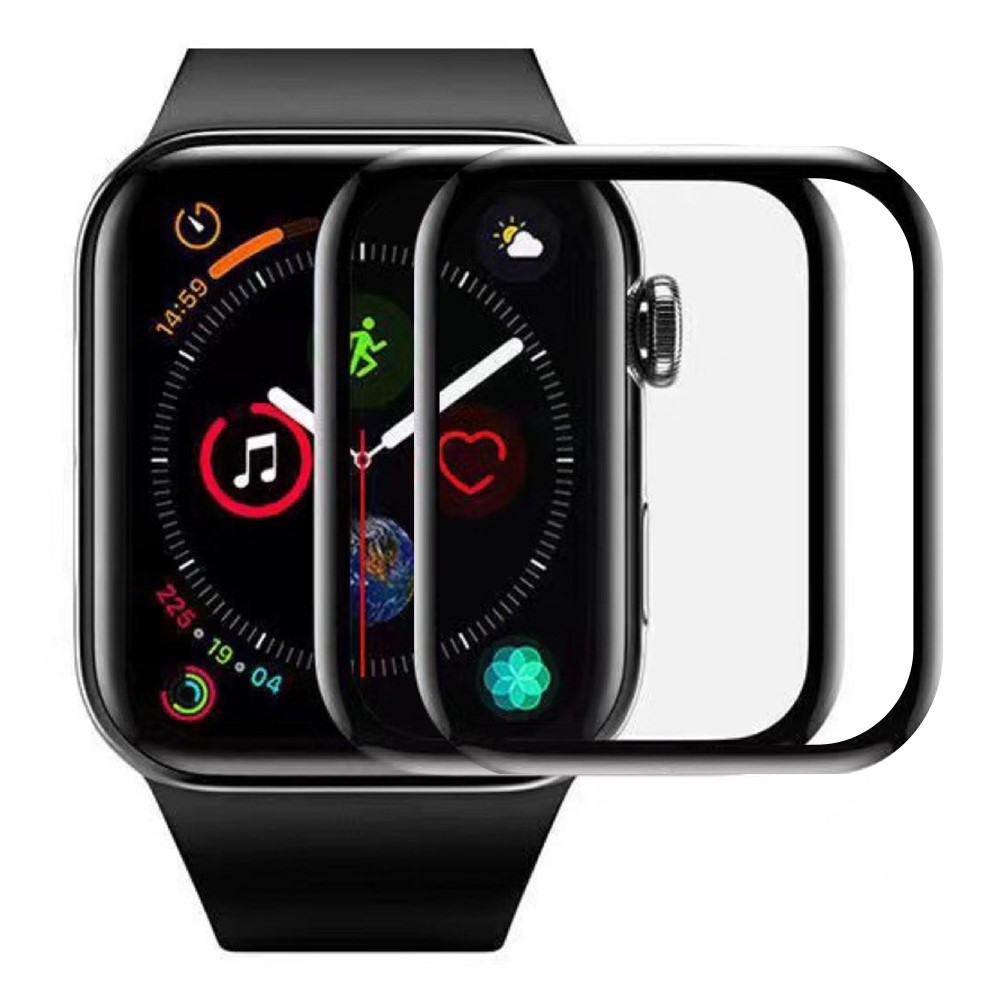 Apple Watch Series 7/8/9 45 mm 2-pakning med myk, ripebestandig skjermbeskytter med monteringsverktøy