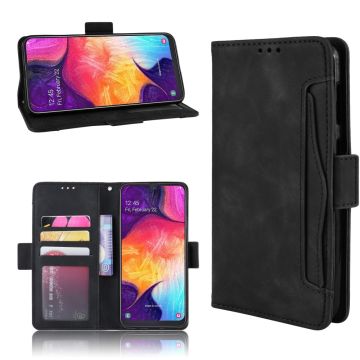 Lommebok-etui i moderne skinn-design Samsung Galaxy A50 / Samsung Galaxy A50s / Samsung Galaxy A30s - Svart