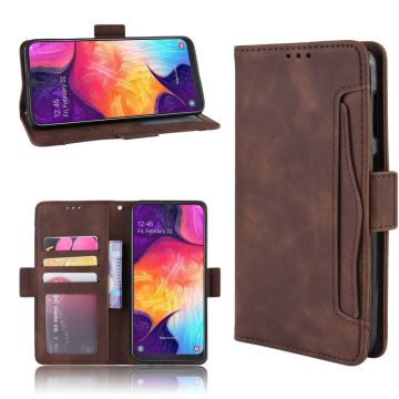 Lommebok-etui i moderne skinn-design Samsung Galaxy A50 / Samsung Galaxy A50s / Samsung Galaxy A30s - Brun