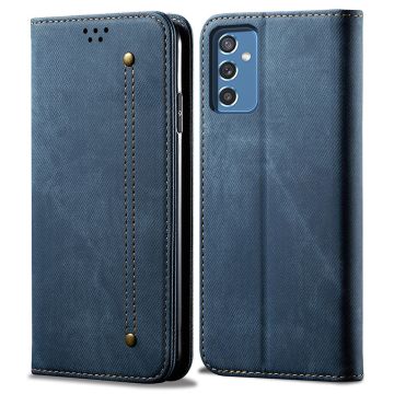 Jeans Samsung Galaxy A13 5G / Samsung Galaxy A04s flip etui - Blå