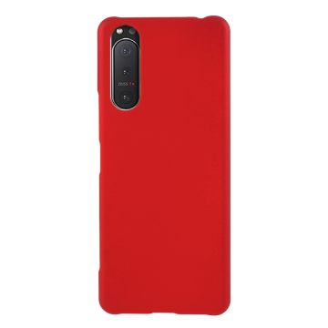 Rubberized Plastic Back Phone Shell for Sony Xperia 5 II - Red