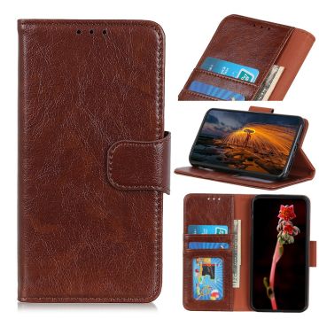 Skinn-etui i lommebok-stil for Sony Xperia 5 II - Brun