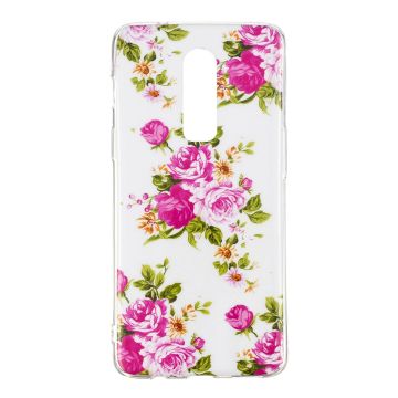 Noctilucent IMD TPU Back Phone Case for OnePlus 6 - Vivid Flowers