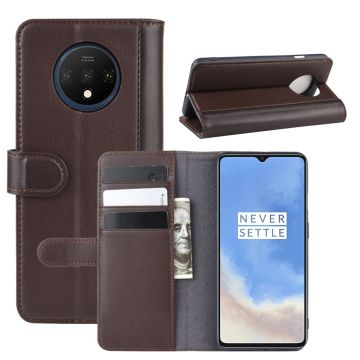 Classic OnePlus 7T flip etui - Brun