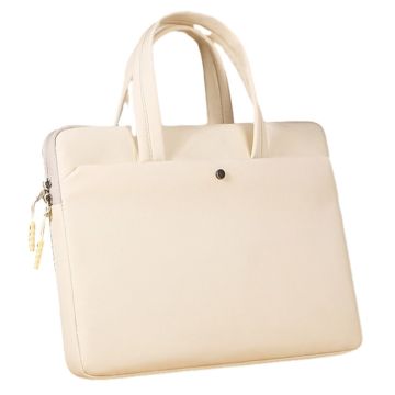 C81-13-13.3 " Bærbar veske for bærbar PC med plysjfôr Oppbevaringsveske for busineses - Beige