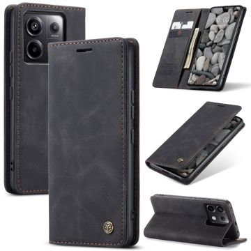 CaseMe Xiaomi Redmi Note 13 Pro / Xiaomi Poco X6 vintage-etui - Svart