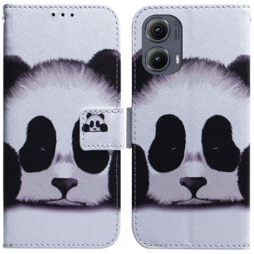 Motorola Edge (2024) 5G Wallet Case Pattern Print Leather Phone Cover - Panda