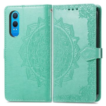 Mandala OnePlus Nord CE4 Lite / Oppo K12x etui i lær - Mintgrønn